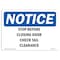 Signmission Safety Sign, OSHA Notice, 18" Height, Stop Before Closing Door Check Tail Clearance Sign, Landscape OS-NS-D-1824-L-18471 - alternate 1